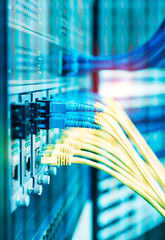 optical fibre information technology equipment in data center