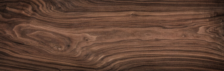 Wall Mural - Super long walnut planks texture background.Dark tone walnut texture,Walnut natural texture, texture elements.
