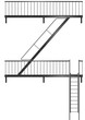 Drawing of the fire escape for the facade