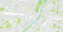 Urban Vector City Map Of Munich, Germany
