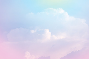 Wall Mural - sun and cloud background with a pastel colored