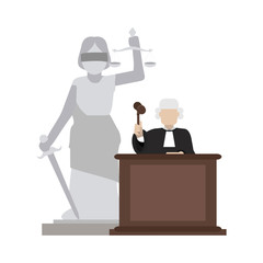 Canvas Print - Judge on podium