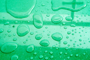 Green water droplet