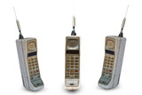 Fototapeta Desenie - old mobile phone isolated on white