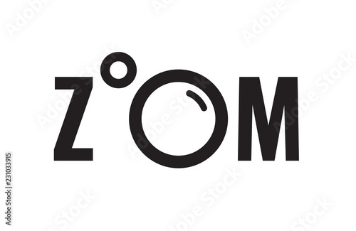 zoom word, zoom letters logo concept vector - Buy this stock vector and