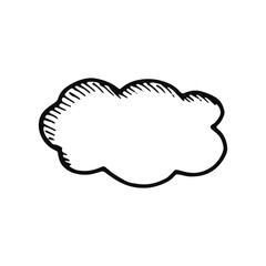 Sticker - cloud icon. isolated black object