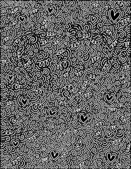 Wall Mural - scattered geometric line shapes. abstract background design. vector black and white pattern.