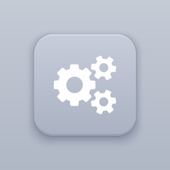 Poster - Setting, Repair, gray vector button with white icon