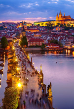 View Of Prague Castle And Charles Bridge