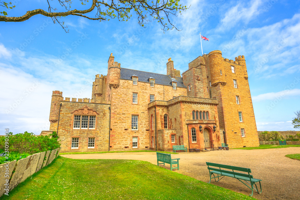 Castle of Mey of the Highland in Scotland, United Kingdom. - obrazy, fototapety, plakaty 
