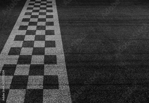 Start and finish line racing background top view