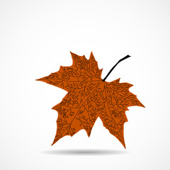 Wall Mural - maple leaf on white background. vector illustration. eps 10