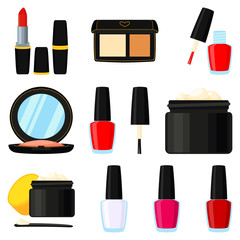 Poster - 11 colorful cartoon makeup elements