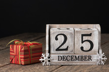 Block Calendar Date 25 And Month December