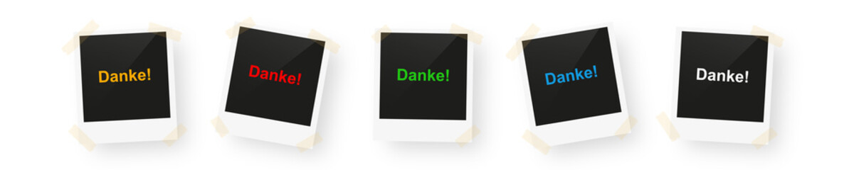 Sticker - Panorama aufgeklebte Fotos - DANKE!