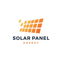 Solar Panel Energy Electric Electricity Logo Vector Icon
