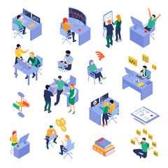 Wall Mural - Programmers Isometric Set