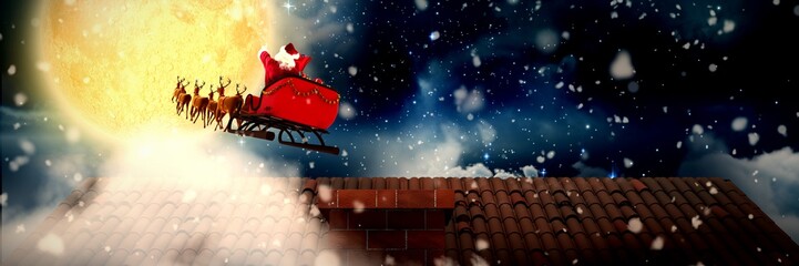 Poster - Composite image of snow falling