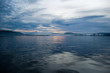 Norwegian fjord sunset