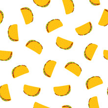 Tacos Seamless Vector Pattern