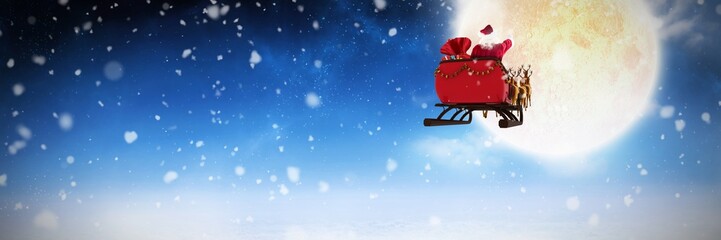 Poster - Composite image of snow falling