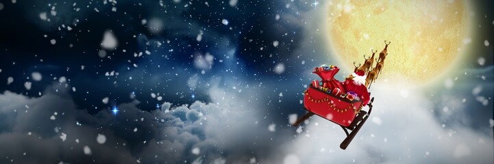 Poster - Composite image of snow falling
