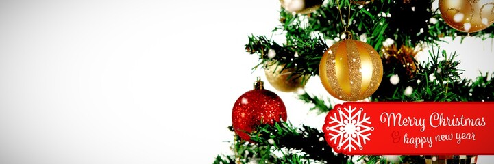 Poster - Composite image of banner merry christmas