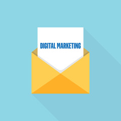 Canvas Print - DIGITAL MARKETING LETTER MESSAGE