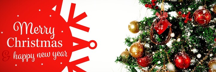 Poster - Composite image of white and red greetings card