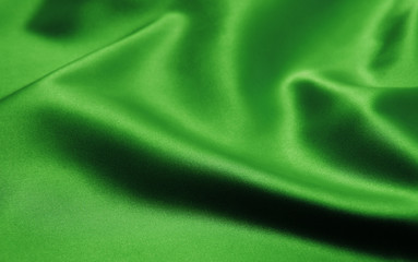 Poster - Green satin fabric as background