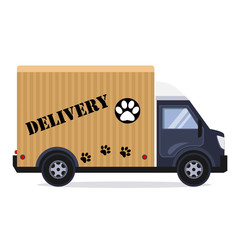 Sticker - Flat style vector illustration delivery service concept