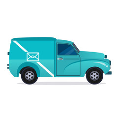 Sticker - Delivery blue van icons collection