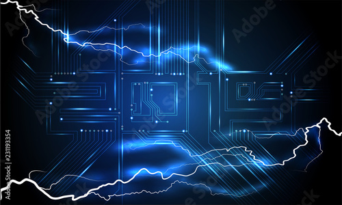 Fotomural Modern futuristic template for 2019 / Technology Microprocessor / Futuristic v