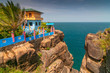 View down of Swami Rock from the Koneswaram Hindu temple in the Trincomalee, Sri Lanka.