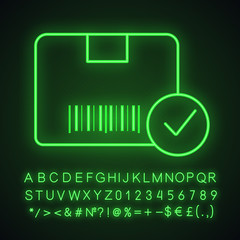 Sticker - Approved delivery neon light icon