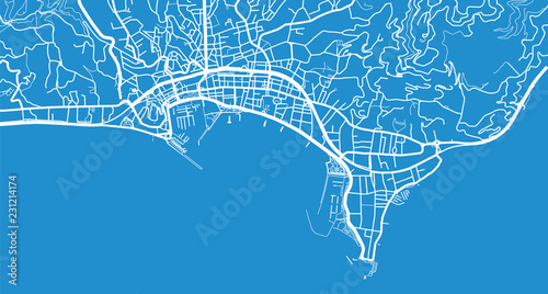 Cuadros en Lienzo Urban vector city map of Cannes, France