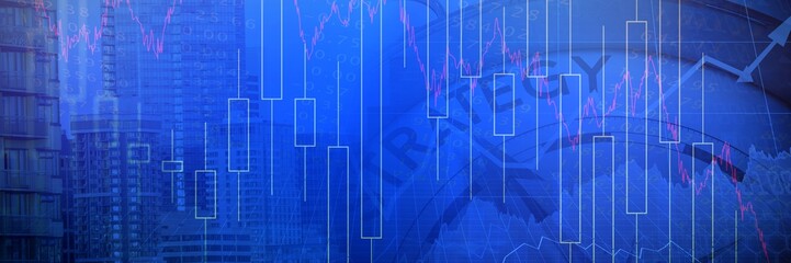 Poster - Composite image of strategy text with graphs and navigational