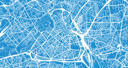 Urban vector city map of Lille, France