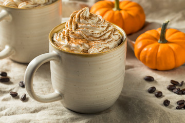 Canvas Print - Sweet Autumn Pumpkin Spice Latte Coffee