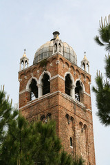 Venice, bell tower among the trees