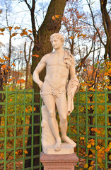 Wall Mural - Statue of Antinous in Summer Garden.