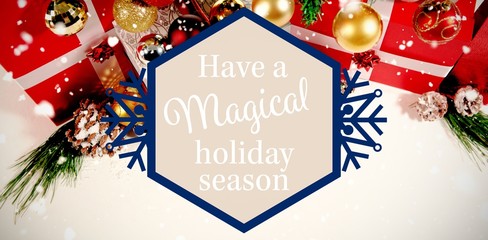 Poster - Composite image of snowflake 