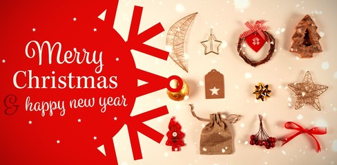 Poster - Composite image of white and red greetings card
