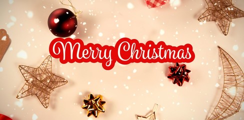 Poster - Composite image of white and red greeting card