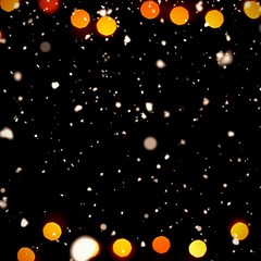 Poster - Composite image of snow falling