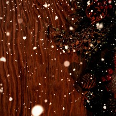 Poster - Composite image of snow falling