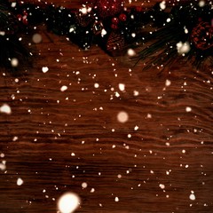 Poster - Composite image of snow falling