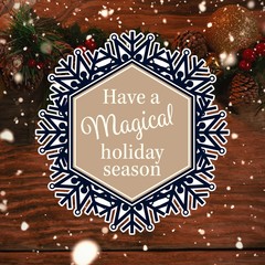 Poster - Composite image of snowflake 