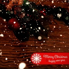 Poster - Composite image of banner merry christmas