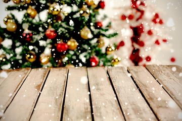 Poster - Composite image of snow falling
